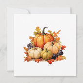 Niedliches Pumpkin Friendsgiving Dinner Einladung (Rückseite)