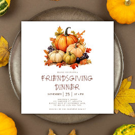 Niedliches Pumpkin Friendsgiving Dinner Einladung