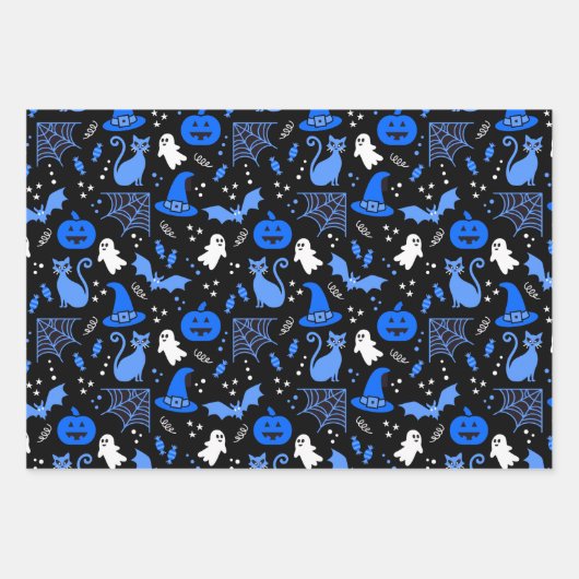 Niedliches Pumpkin Ghost Halloween-Muster Geschenkpapier Set (Vorderseite 3)