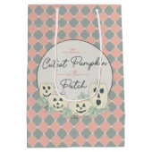 Niedliches Pumpkin-Happy Halloween Mittlere Geschenktüte (Rückseite)