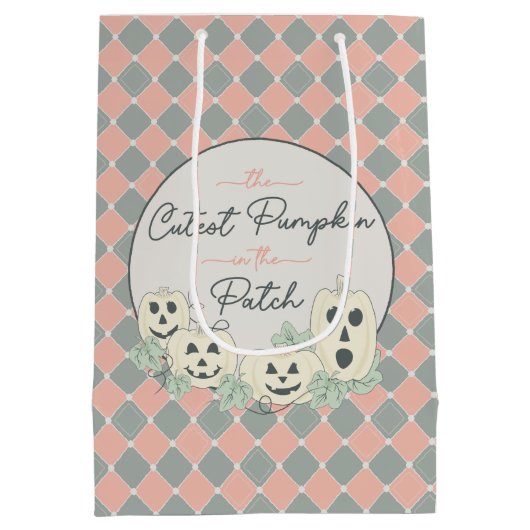 Niedliches Pumpkin-Happy Halloween Mittlere Geschenktüte (Rückseite)