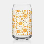 Niedliches Pumpkin-Muster | Erntedank Dosenglas (Rückseite)