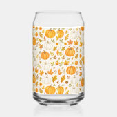 Niedliches Pumpkin-Muster | Erntedank Dosenglas (Links)