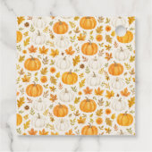 Niedliches Pumpkin-Muster | Erntedank Geschenkanhänger (Rückseite)