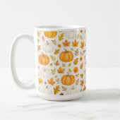 Niedliches Pumpkin-Muster | Erntedank Kaffeetasse (Links)