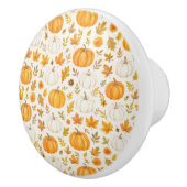 Niedliches Pumpkin-Muster | Erntedank Keramikknauf (Rechts)