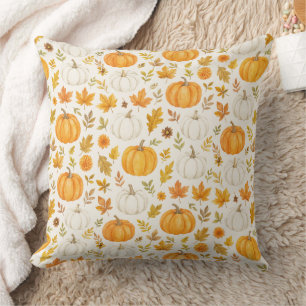 Niedliches Pumpkin-Muster Erntedank Kissen