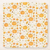 Niedliches Pumpkin-Muster | Erntedank Rechteckiger Pappuntersetzer (Vorderseite)
