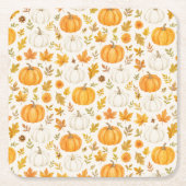 Niedliches Pumpkin-Muster | Erntedank Rechteckiger Pappuntersetzer (Vorderseite)