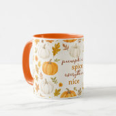 Niedliches Pumpkin-Muster | Erntedank Tasse (Vorderseite Links)