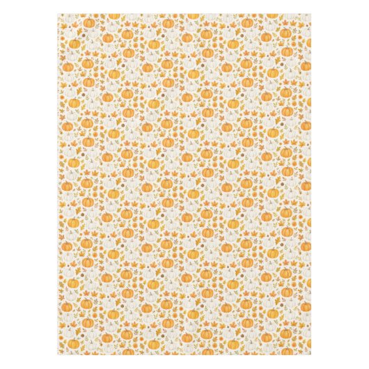 Niedliches Pumpkin-Muster | Erntedank Tischdecke (Vorderseite)