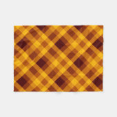 Niedliches Pumpkin Orange Kariertes Fleece Blankon (Vorderseite (Horizontal))