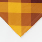 Niedliches Pumpkin Orange Kariertes Fleece Blankon (Ecke)