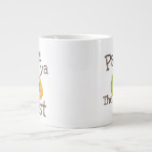 Niedliches Punny Papaya Der schönste sonnige Früch Jumbo-Tasse (Vorderseite)