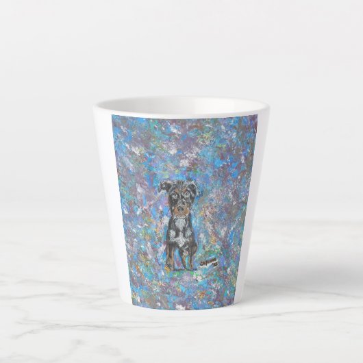 Niedliches Pup Latte Tasse (Vorderseite)