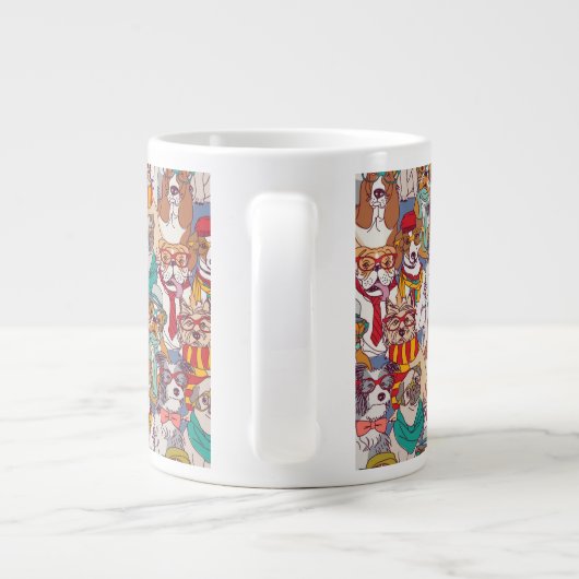 Niedliches Puppenmotiv Jumbo-Tasse (Rückseite)
