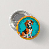 Niedliches Puppy-Cartoon-Design Button (Vorne & Hinten)
