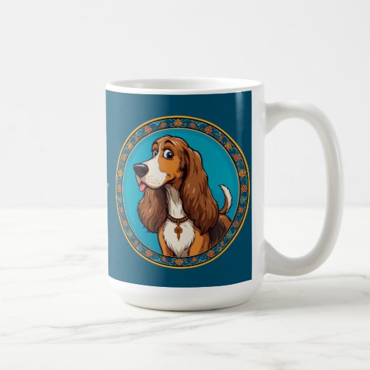 Niedliches Puppy-Cartoon-Design Kaffeetasse (Rechts)