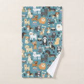 Niedliches Puppy-Dog-Muster Badhandtuch Set (Handtuch)