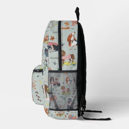 Niedliches Puppy-Dog-Muster Bedruckter Rucksack (Rechts)