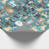 Niedliches Puppy-Dog-Muster Geschenkpapier (Ecke)