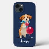 Niedliches Puppy mit rosa Balloons Case-Mate iPhone Hülle (Rückseite)