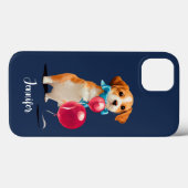 Niedliches Puppy mit rosa Balloons Case-Mate iPhone Hülle (Rückseite (Horizontal))