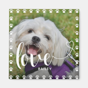 Niedliches Puppy-Valentinstag-Foto Magnet