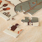 niedliches Puzzle im Kaninchendorf. (Seite)