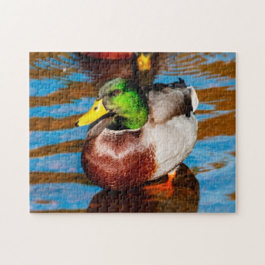 Niedliches Puzzle Little Mallard Duck Jigsaw (Horizontal)