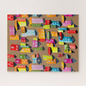 Niedliches Puzzle mit Wasserfarben (Horizontal)