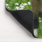 Niedliches Pygmäen-Ziege-Kind in Blume Mousepad (Ecke)