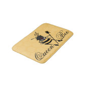 NIEDLICHES QUEEN-BIBEN MIT HONEYCOMB GRAPHISCHEM B BADEMATTE (Schrägansicht)