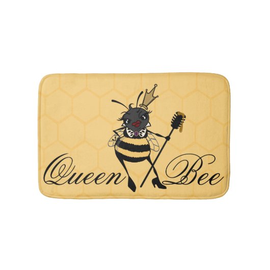NIEDLICHES QUEEN-BIBEN MIT HONEYCOMB GRAPHISCHEM B BADEMATTE (Vorderseite)