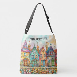 Niedliches Quirky Bicycle Girl - Siehe Rückseite - Tragetaschen Mit Langen Trägern