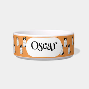 Niedliches Quirky Cat Pattern - Personalisierte Sc Napf