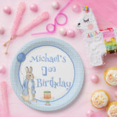 Niedliches Rabbit Blue 1. Geburtstag Party Pappteller (Party)