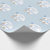 Niedliches Rabbit Blue One Geschenkpapier (Ecke)