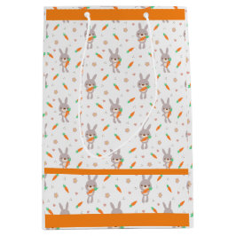 Niedliches Rabbit Orange Boy Girl Mittlere Geschenktüte