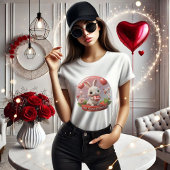 Niedliches Rabbit Valentinherz Liebe T - Shirt