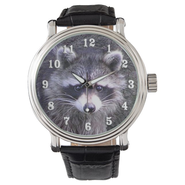 Niedliches Raccoon Armbanduhr (Vorderseite)