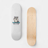 Niedliches Raccoon auf einem Skateboard Personalis (Vorderseite)
