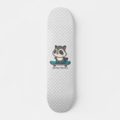 Niedliches Raccoon auf einem Skateboard Personalis (Vorne)
