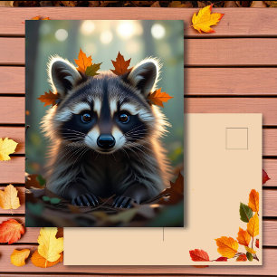 Niedliches Raccoon   Behalt in Touch Postkarte