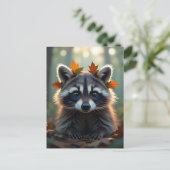 Niedliches Raccoon | Behalt in Touch Postkarte (Stehend Vorderseite)