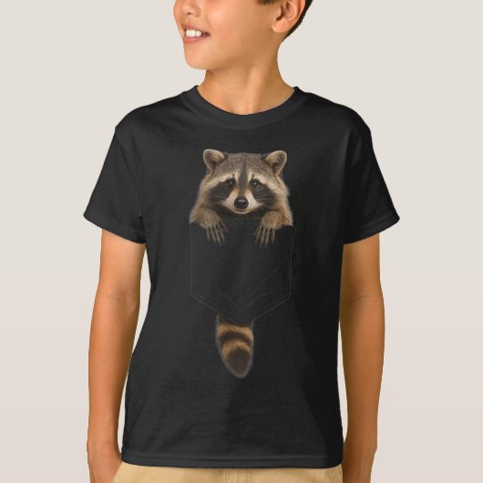 Niedliches Raccoon Cket Funny für Männer Frauen Ki T-Shirt (Vorderseite)