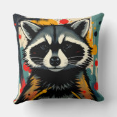 Niedliches Raccoon-Design Kissen (Rückseite)
