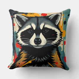 Niedliches Raccoon-Design Kissen