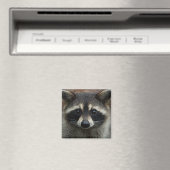 Niedliches Raccoon Face Foto Magnet (In Situ (Geschirrspüler))