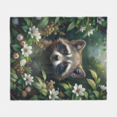 Niedliches Raccoon Fleecedecke (Vorderseite (Horizontal))